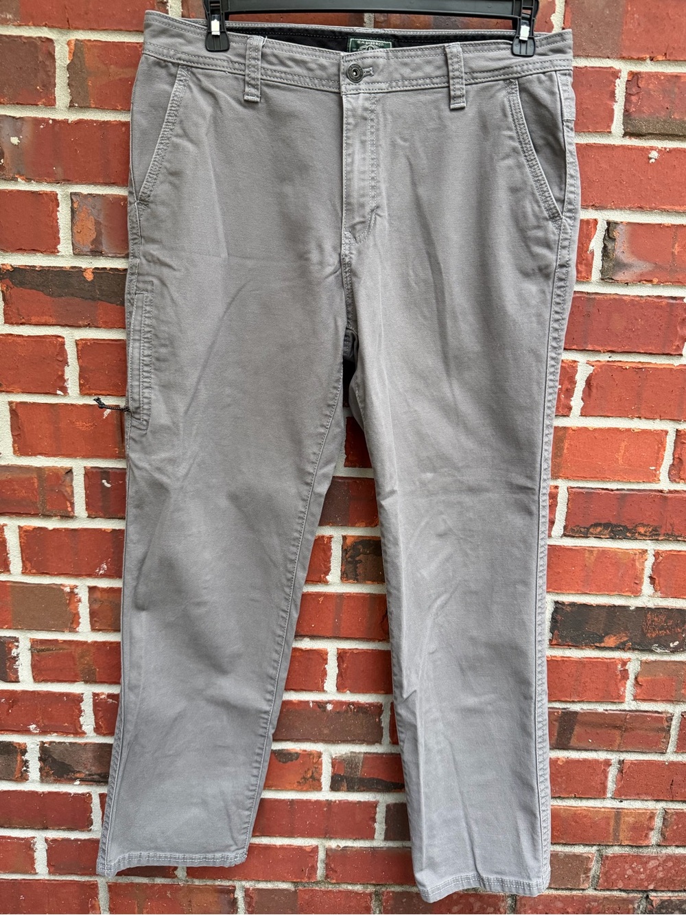 GH Bass & Co Canvas Terrain Pants 34x32 Rugged Gray Cotton Cargo Pants P4